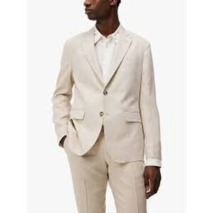 J Lindeberg x Larusmiani Tussuti Hopper U Tech Linen Blazer in Sand Gray SZ 52R